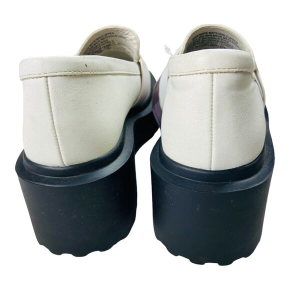 NWT Wild Fable Womens Penny Loafer Pumps Memory Foam Slip On Shoes White US 7 - Picture 5 of 11